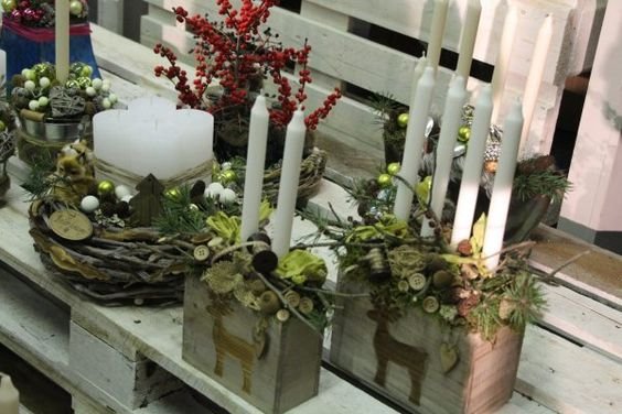 természetes adventi koszorú